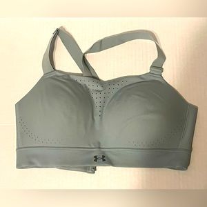 Under Armour RUSH High Sports Bra - 36D - Opal Green/Iridescent - EUC